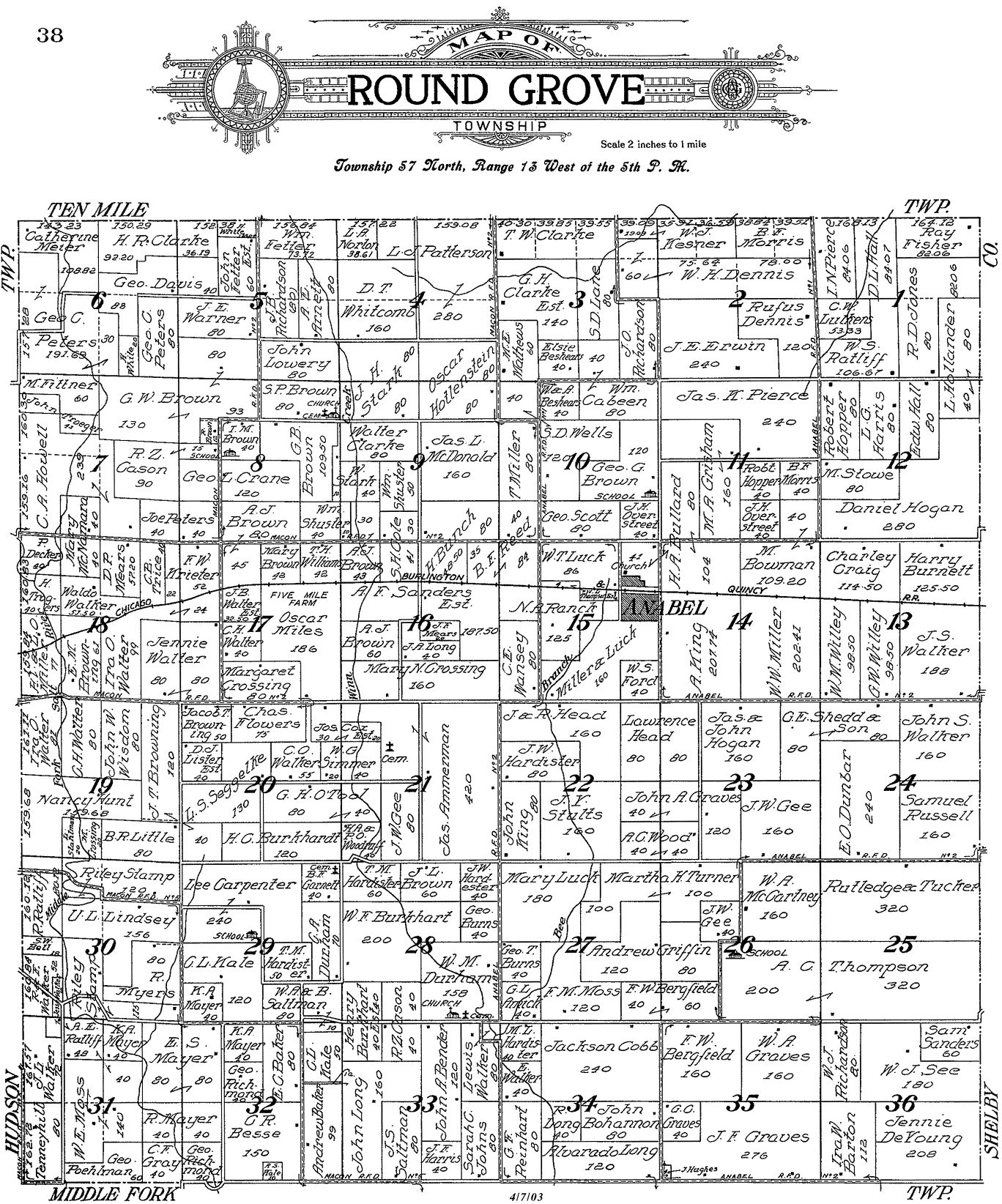 Round Grove Township Plat Map