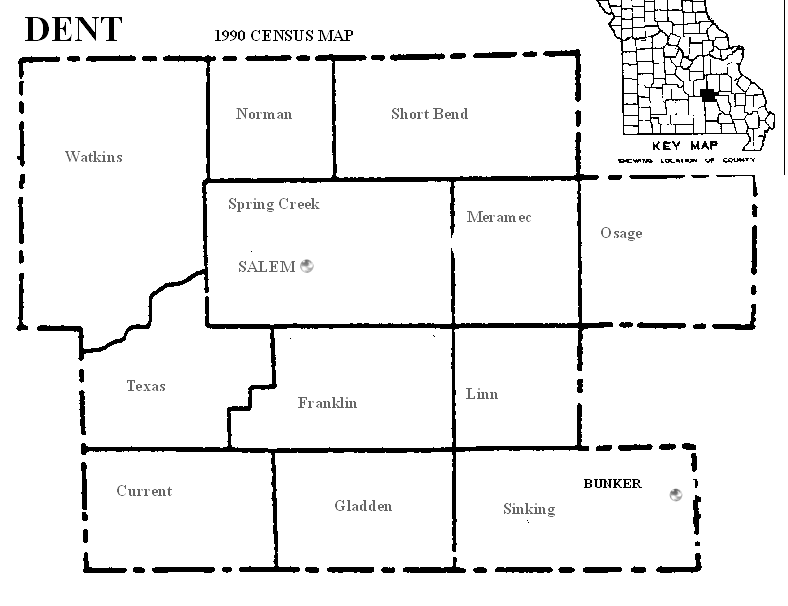 Dent County Townships.