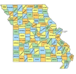 Map of Missouri
                    counties